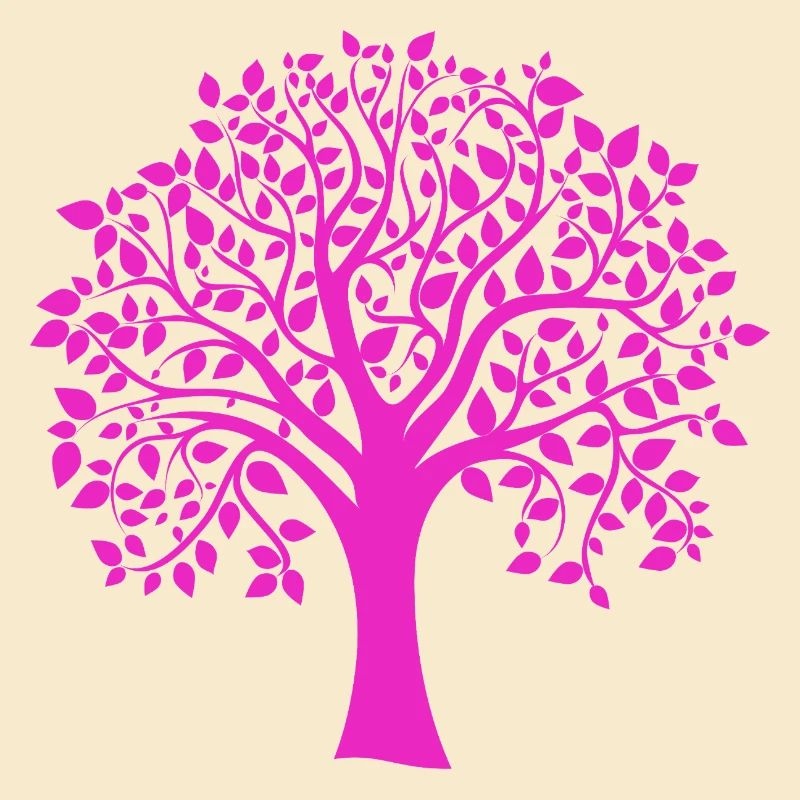 Rosa Jumbo-Baum-Muster-Silhouette