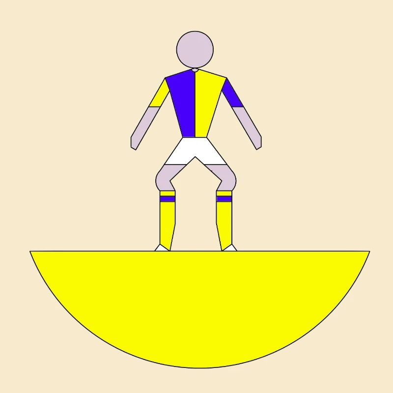 Subbuteo Abstract Figure on Yellow Base