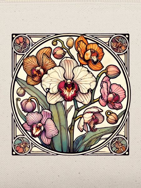 Orchideen-Buntglas-Kreis