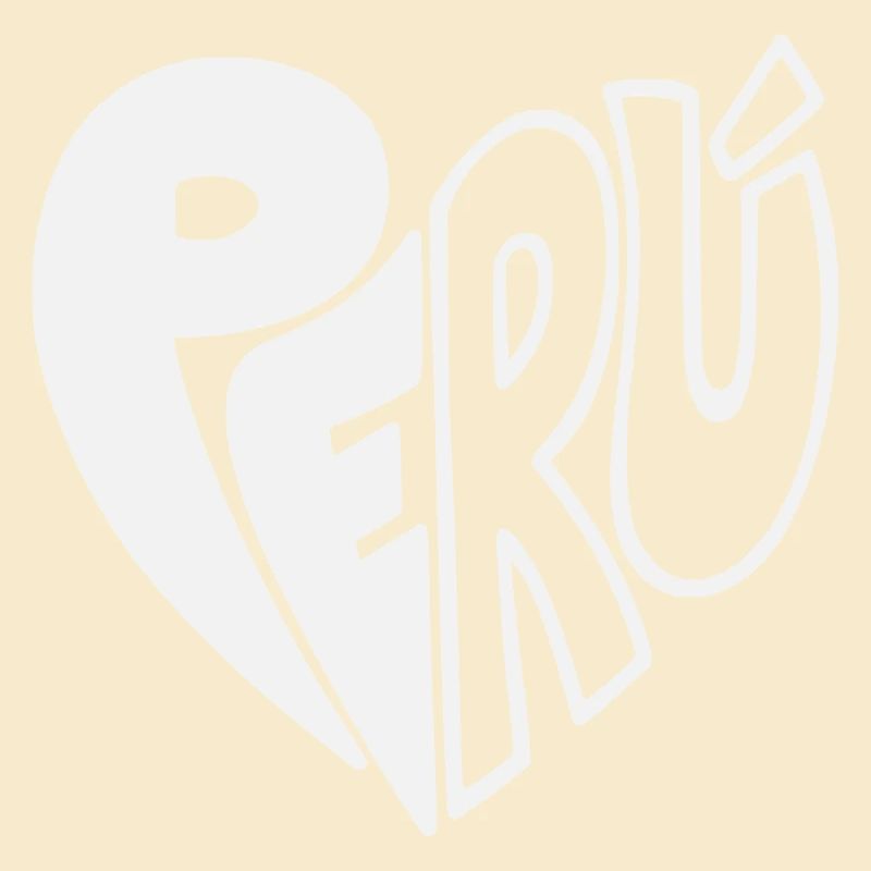 Logo dessiné à la main du Pérou - Variable de couleur