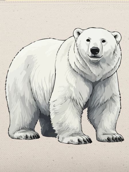 Polar Bär Illustration Graustufen