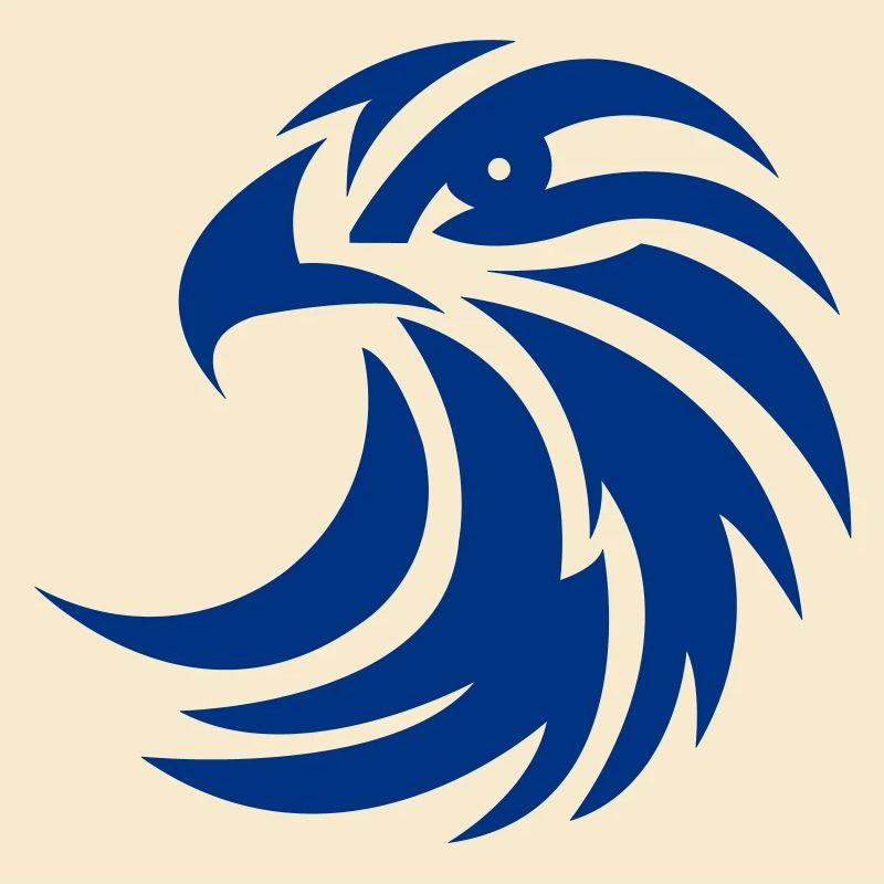 Blauer Phoenix Kreisdesign