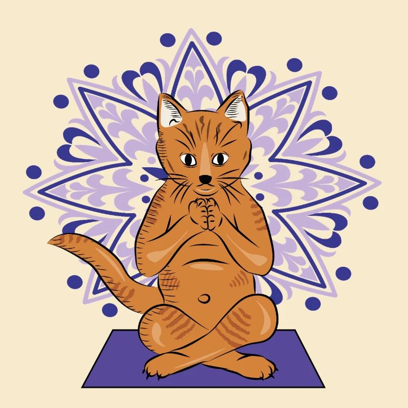 Meditative Katzen-Mandala