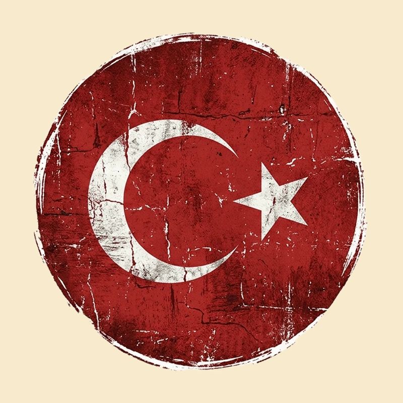 Conception du cercle du drapeau turc