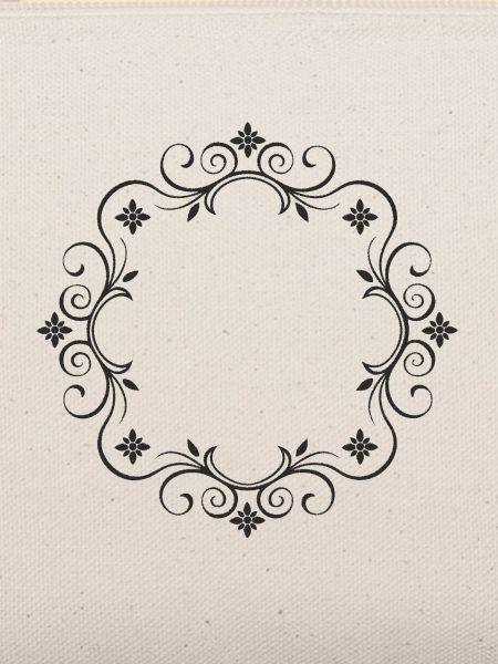 Romantischer Ornamentrahmen schwarz - Wunschtext