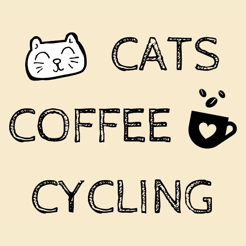 Chats. Café. Cyclisme.