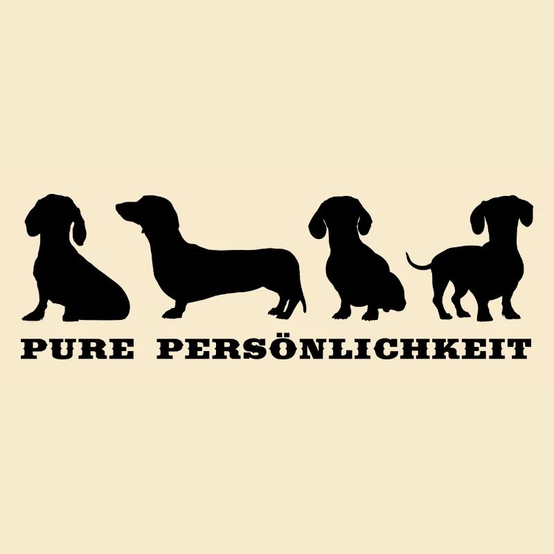 Dackelsilhouetten mit Dackelspruch