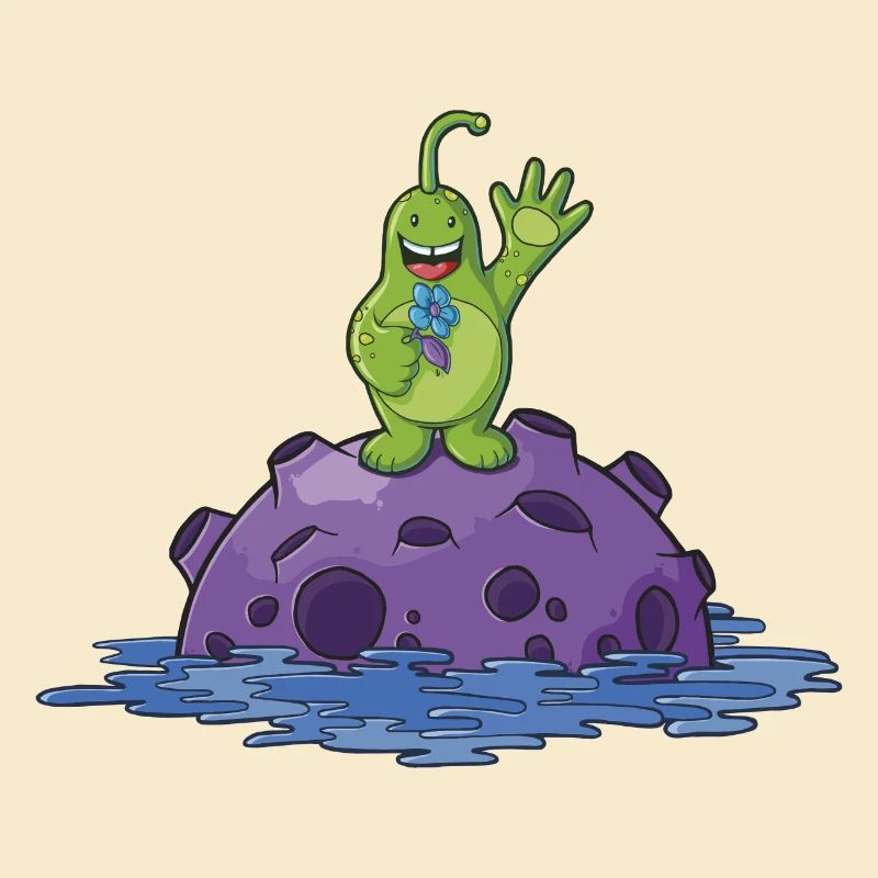 Süßes Comic Alien