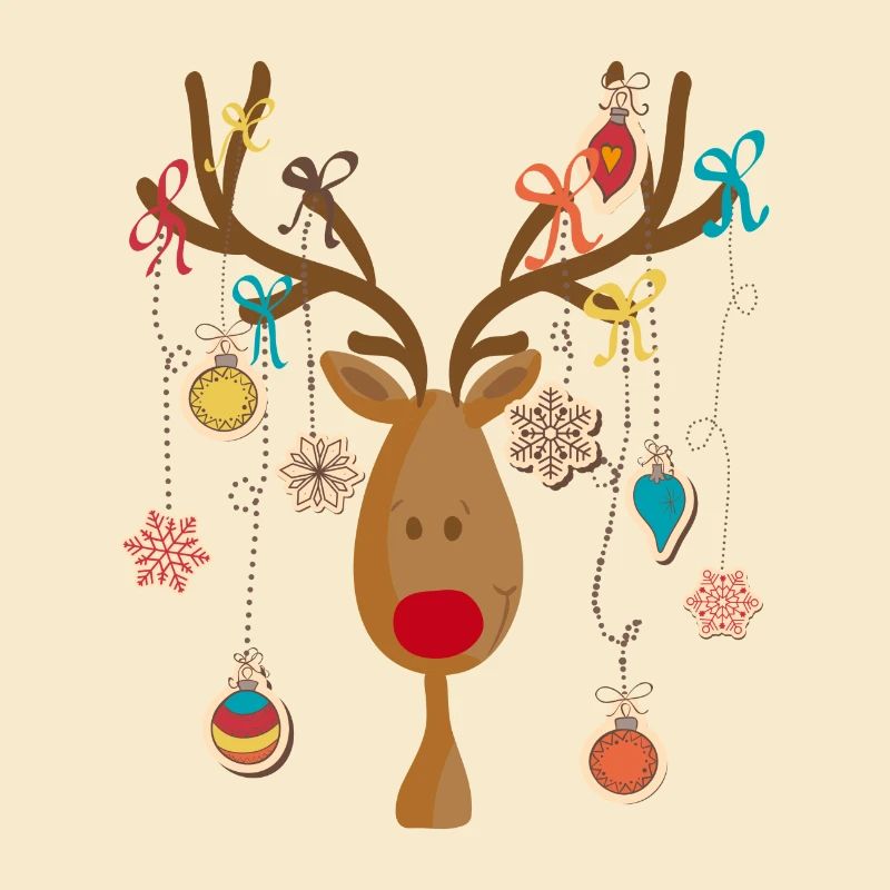 Élan avec décoration d’arbre de Noël