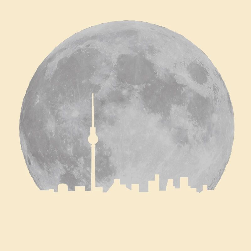 Horizon de Berlin devant la lune Fernsehturm