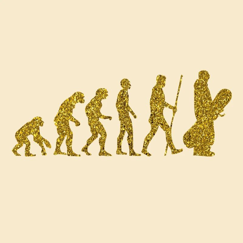 Evolution Snowboard Golden Glitter Effect