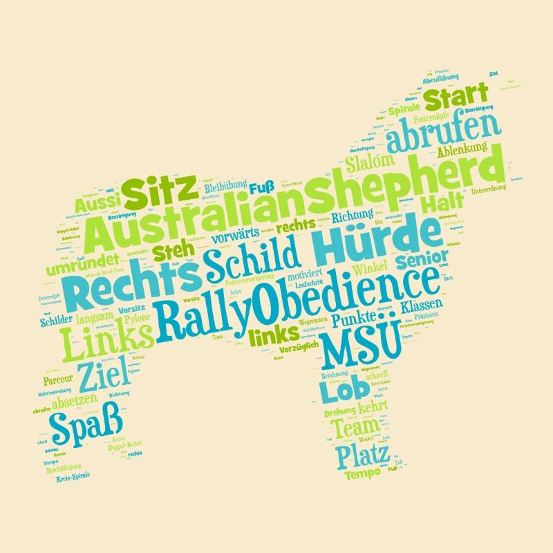 Rally Obedience Australian Shepherd Wordcloud
