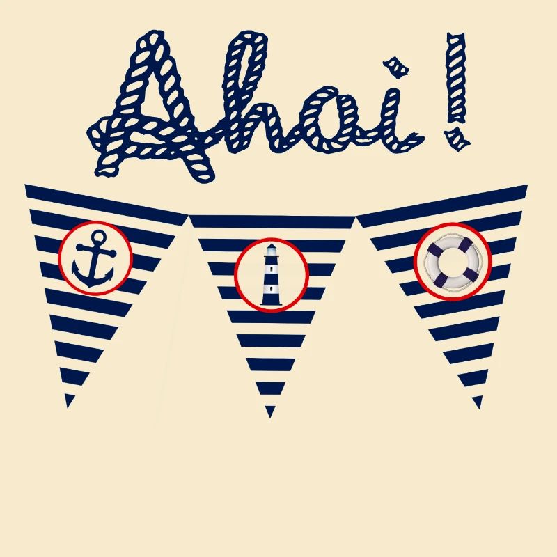 Ahoi, mer, maritime, drapeau