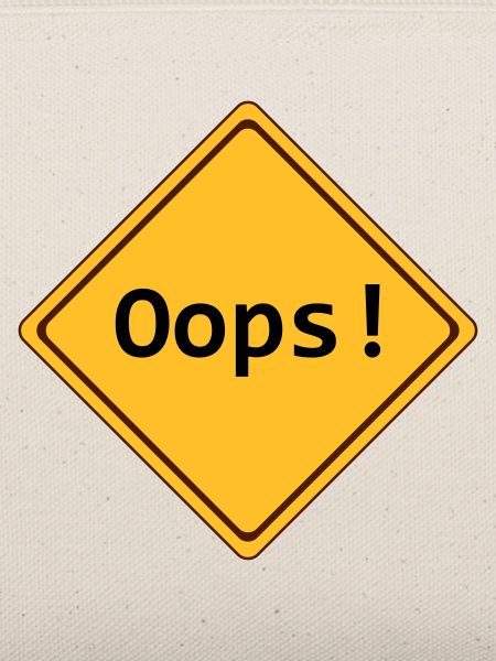 error, oops!, anpassbar