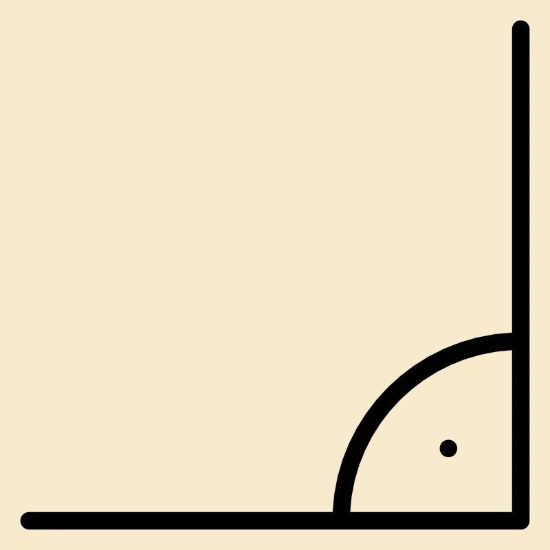Icône de mathématiques - angle droit