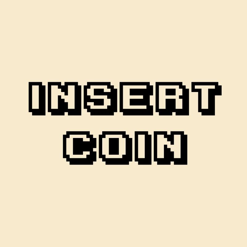 Arcade Insert Coin schwarz