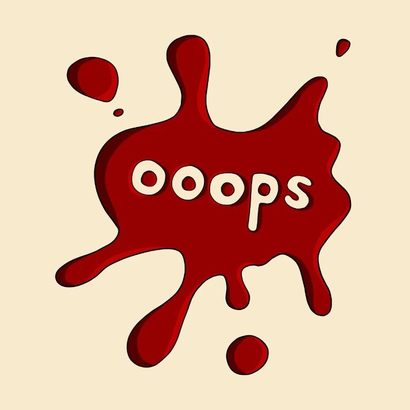 Fleck ooops dunkelrot