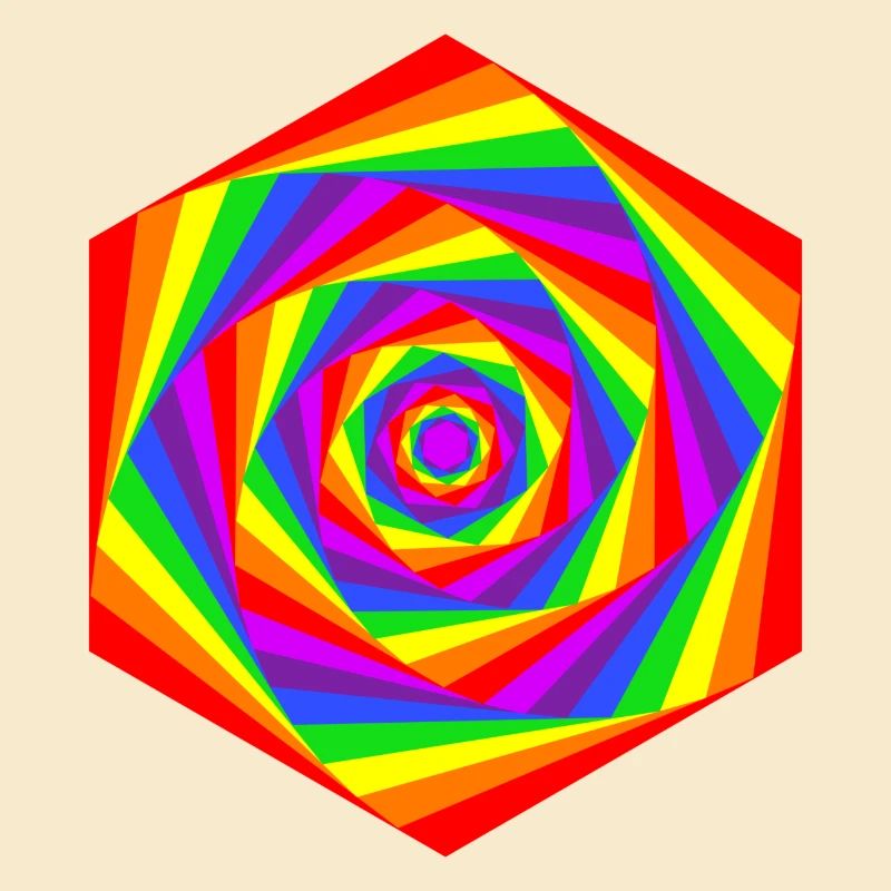 Regenbogen Hexagon