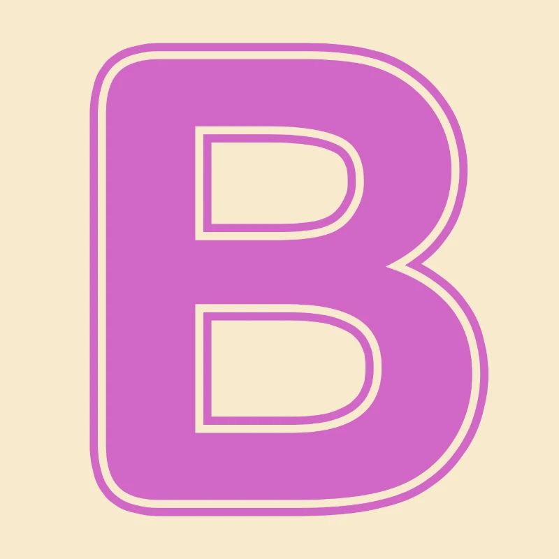 B Lettre Alphabet Nom Épeller Cadeau