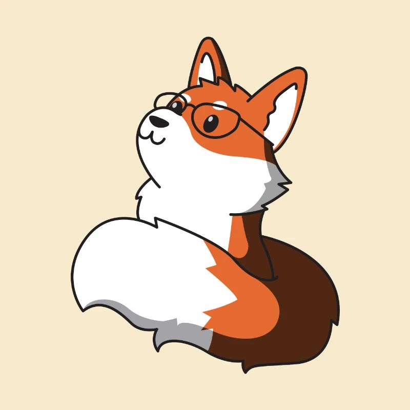 Schlauer Fuchs mit Brille Geschenk idee nerd idee
