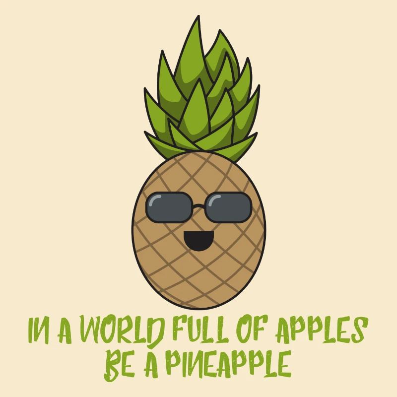 Pineapple cool with sunglasses gift saying fruit