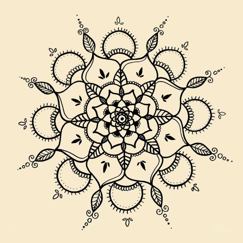 Schwarze Mandala
