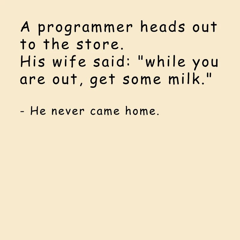 Programmierer geht Einkaufen