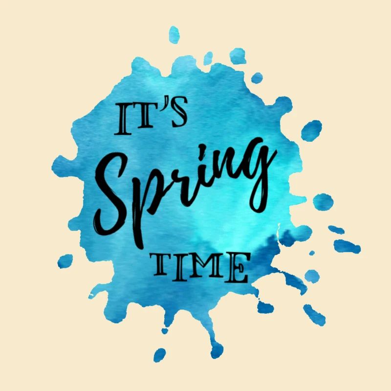 Farbklecks Blau "It's Spring Time"