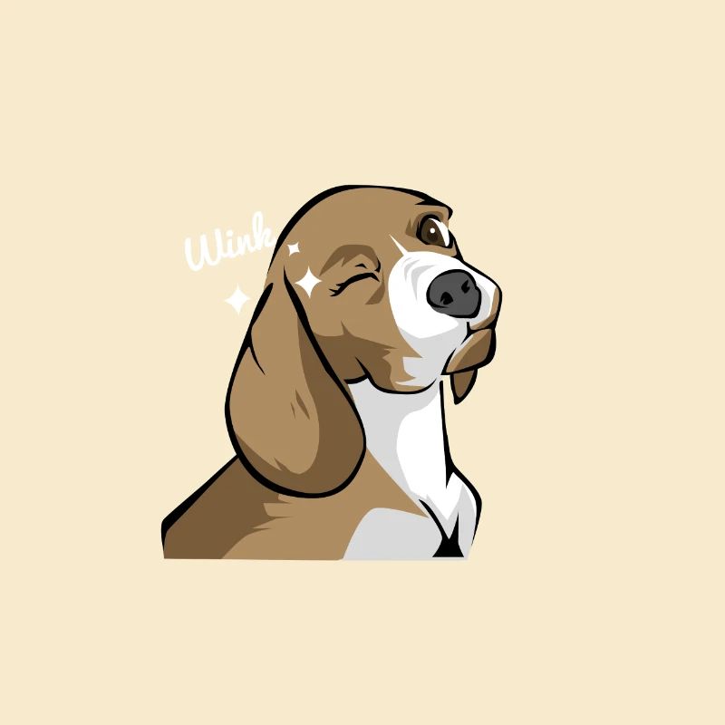 Beagle Dackel Zwinkern Geschenkidee