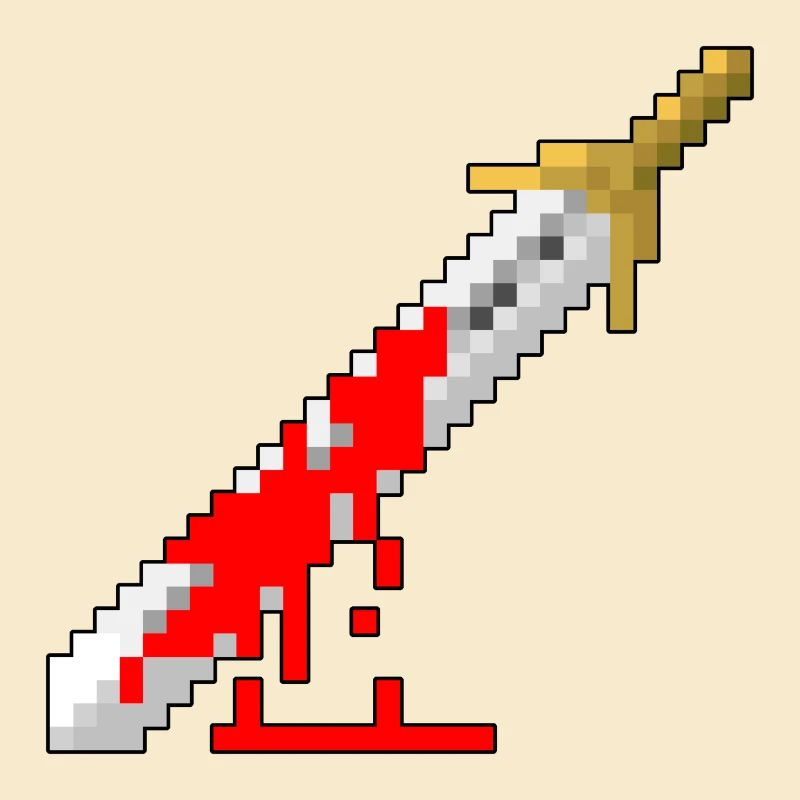 Rétro épée - sanglant