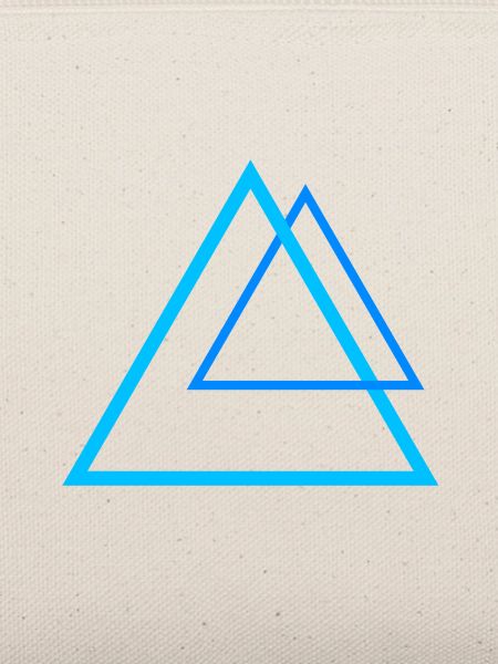 Kraft Pyramiden in blau