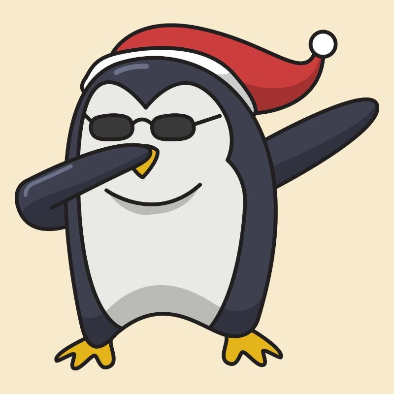 Pinguin dabbing Weihnachten Geschenk Hip Hop cool