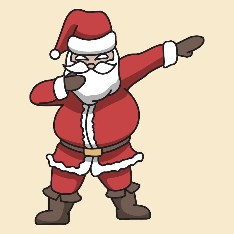 Santa dabbing gift Noël danse