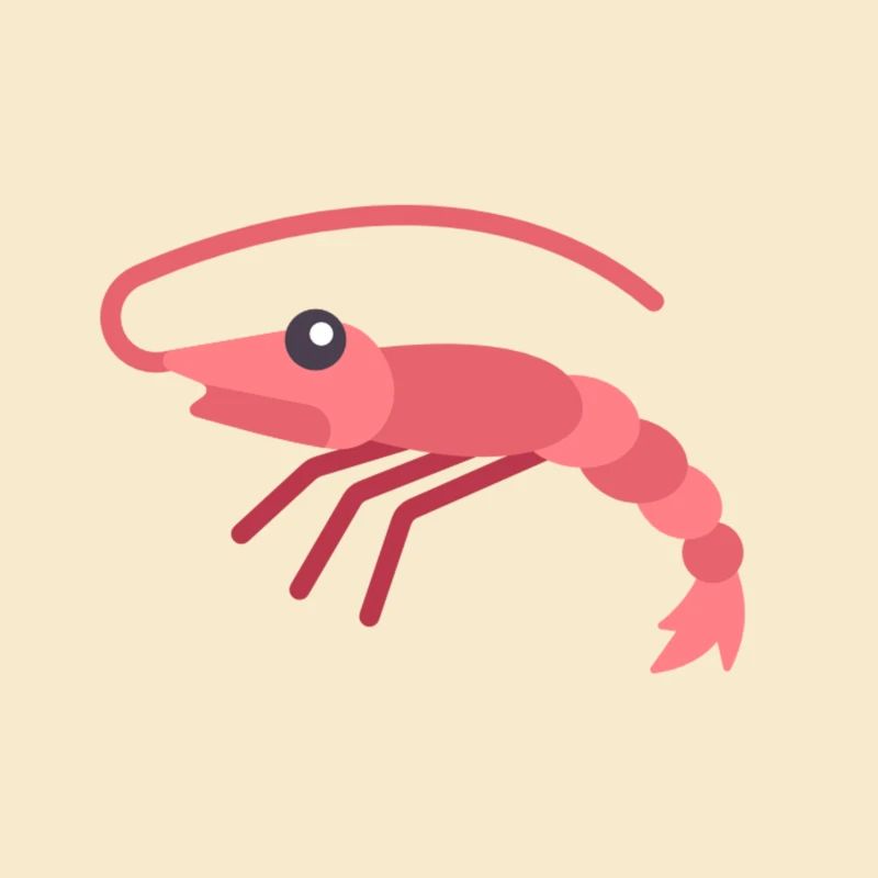 pink red shrimp