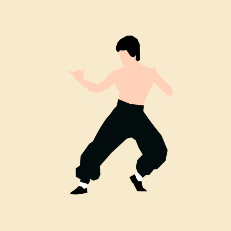 Bruce lee Kampf Pose