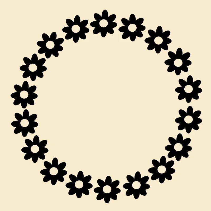 Une couronne de fleurs