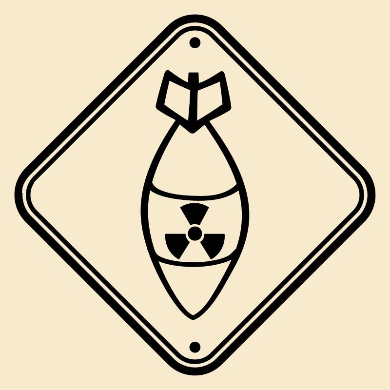 shield danger caution warning caution atomic bomb r