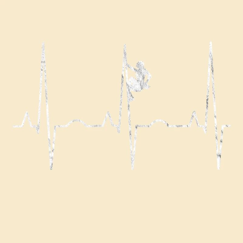 Klettern Herzschlag EKG - Kletterer Design