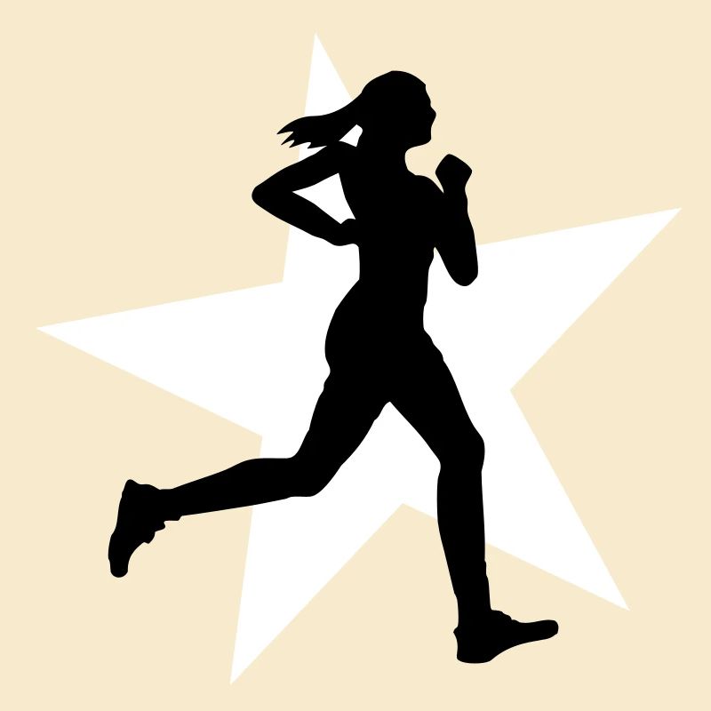 running woman with star 2c / jogging