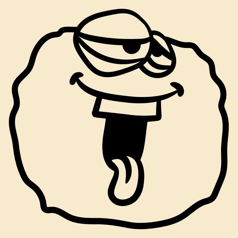 ball circle around laughing face head monster funny
