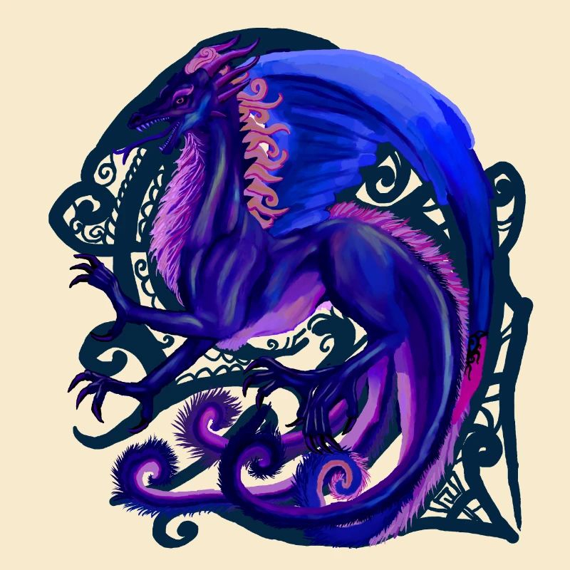 blauer Drache