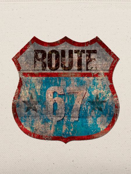 Rustic Route 67 Schild Design