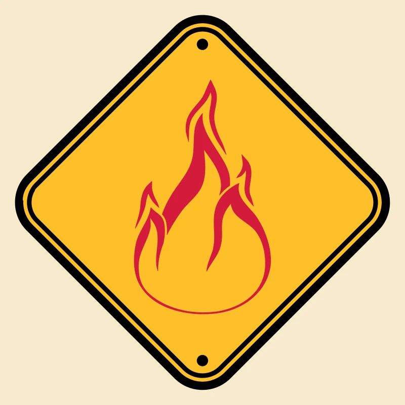 Shield note warning caution caution danger feu