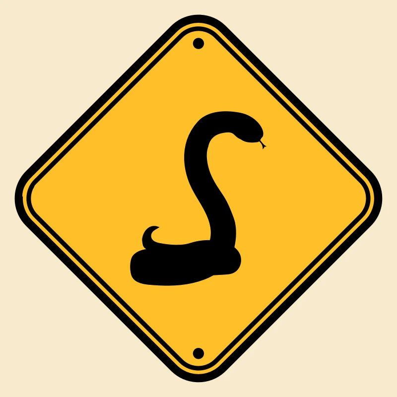 snake caution caution caution note sign s