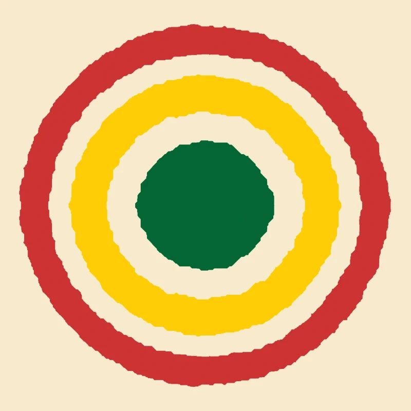Abstract Concentric Reggae Circle Design