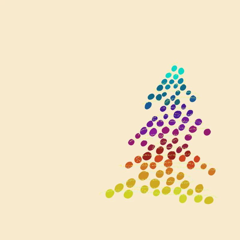 Regenbogen Neon-Weihnachtsbaum – Dots & Lights