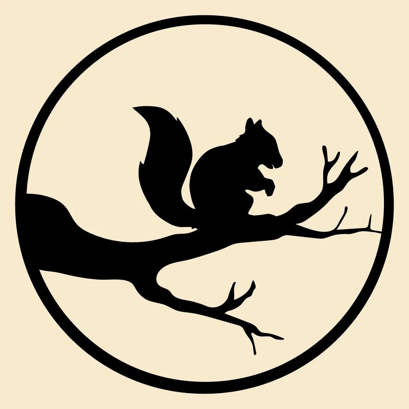 round moon circle night shadow branch black eichhoe