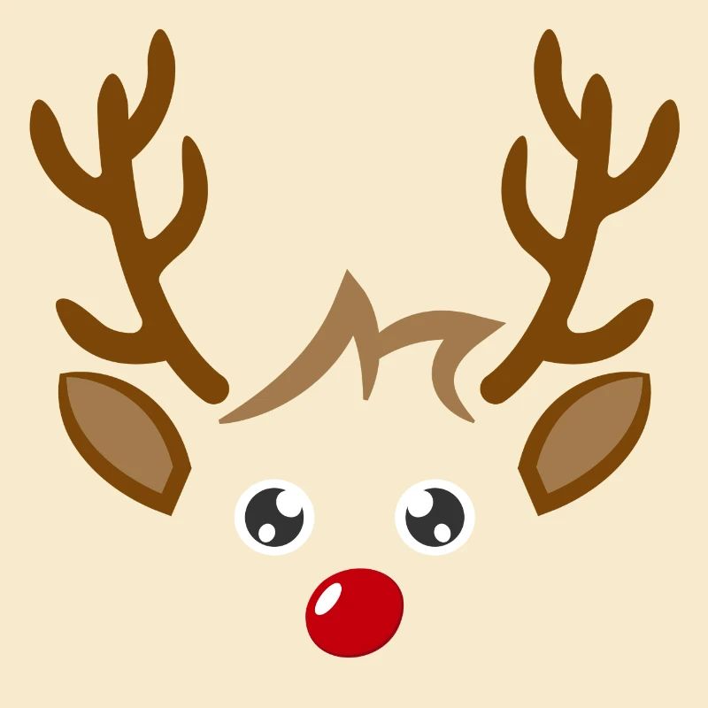 Visage de garçon de renne mignon Noël Noël