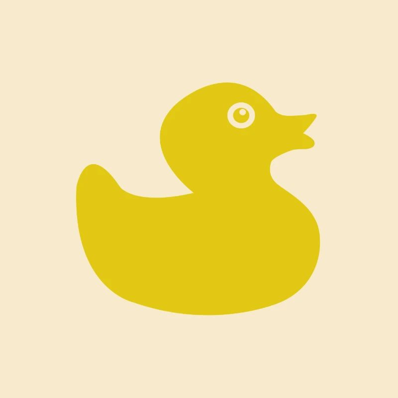 Squeaky duck rubber bath bath
