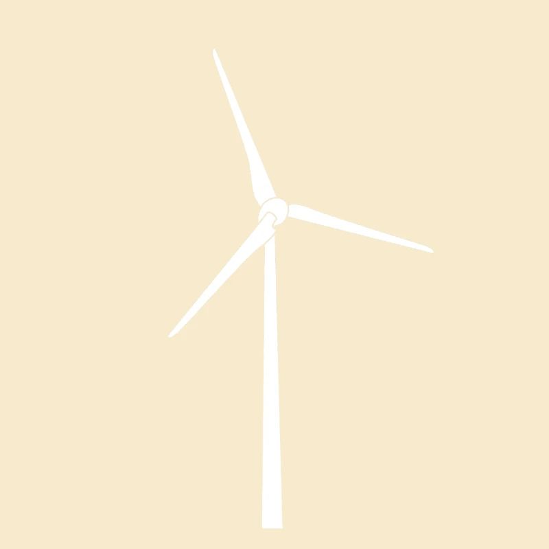 Wind Power Silhouette White
